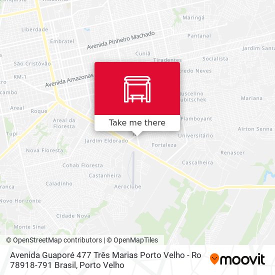 Mapa Avenida Guaporé 477 Três Marias Porto Velho - Ro 78918-791 Brasil