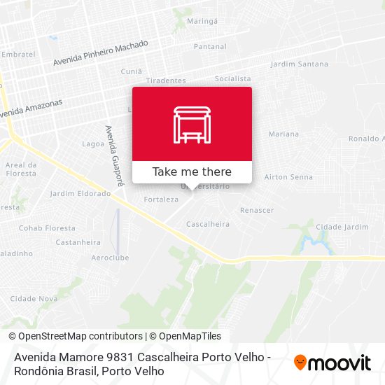 Mapa Avenida Mamore 9831 Cascalheira Porto Velho - Rondônia Brasil