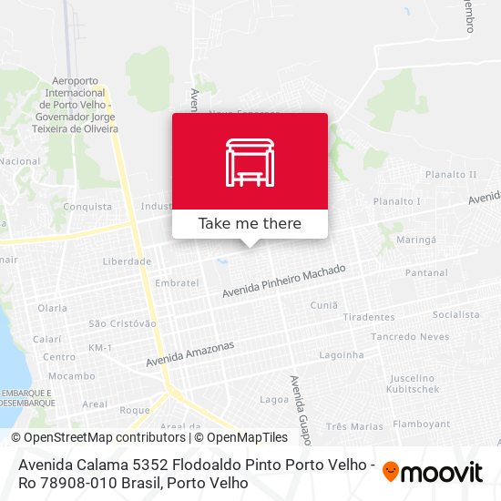 Mapa Avenida Calama 5352 Flodoaldo Pinto Porto Velho - Ro 78908-010 Brasil