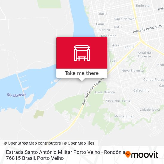 Mapa Estrada Santo Antônio Militar Porto Velho - Rondônia 76815 Brasil