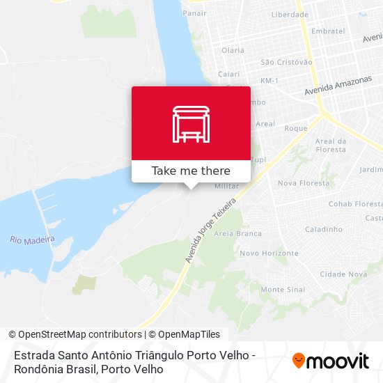 Estrada Santo Antônio Triângulo Porto Velho - Rondônia Brasil map