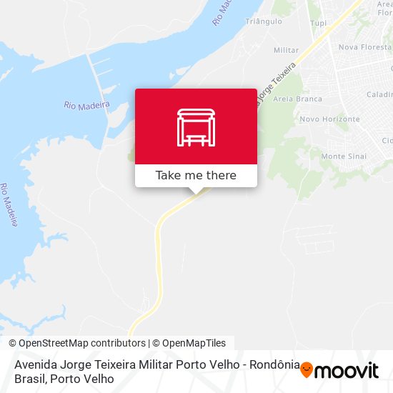 Avenida Jorge Teixeira Militar Porto Velho - Rondônia Brasil map