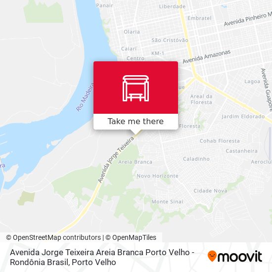 Avenida Jorge Teixeira Areia Branca Porto Velho - Rondônia Brasil map