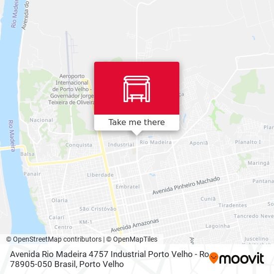 Mapa Avenida Rio Madeira 4757 Industrial Porto Velho - Ro 78905-050 Brasil