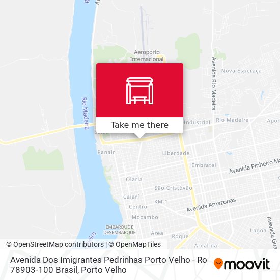 Mapa Avenida Dos Imigrantes Pedrinhas Porto Velho - Ro 78903-100 Brasil