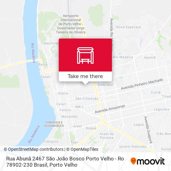 Mapa Rua Abunã 2467 São João Bosco Porto Velho - Ro 78902-230 Brasil