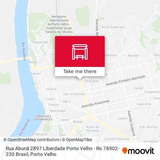 Mapa Rua Abunã 2897 Liberdade Porto Velho - Ro 78902-230 Brasil