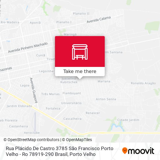Mapa Rua Plácido De Castro 3785 São Francisco Porto Velho - Ro 78919-290 Brasil