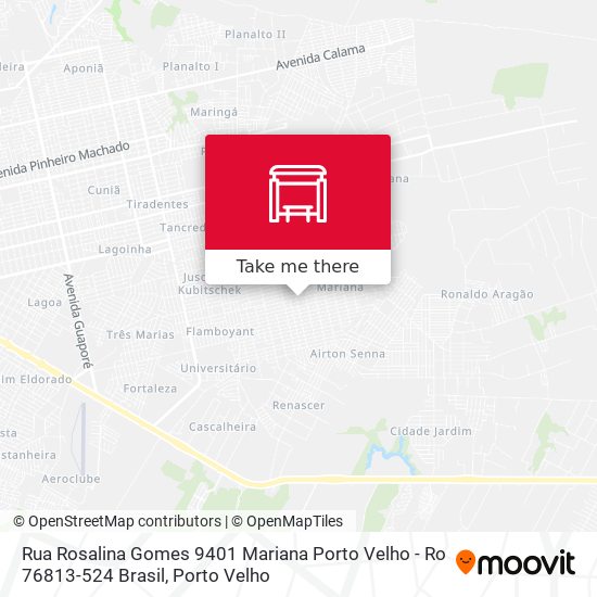 Mapa Rua Rosalina Gomes 9401 Mariana Porto Velho - Ro 76813-524 Brasil