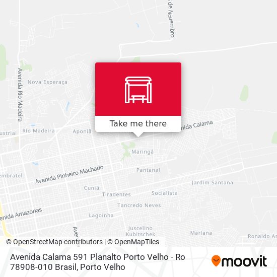 Mapa Avenida Calama 591 Planalto Porto Velho - Ro 78908-010 Brasil