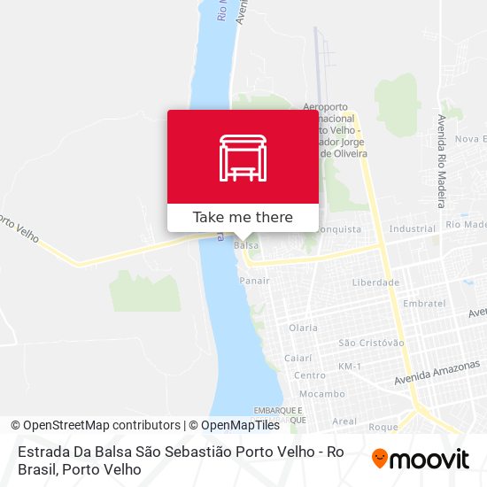 Estrada Da Balsa São Sebastião Porto Velho - Ro Brasil map
