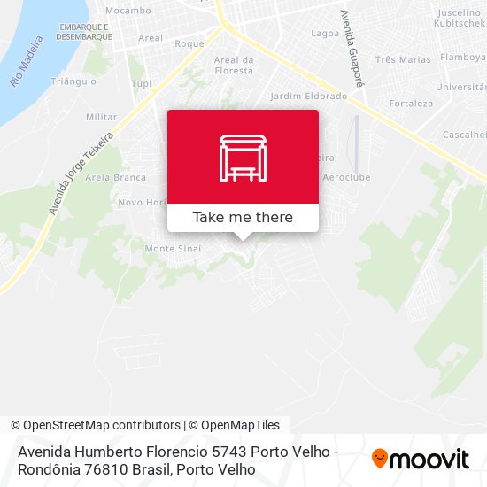 Mapa Avenida Humberto Florencio 5743 Porto Velho - Rondônia 76810 Brasil