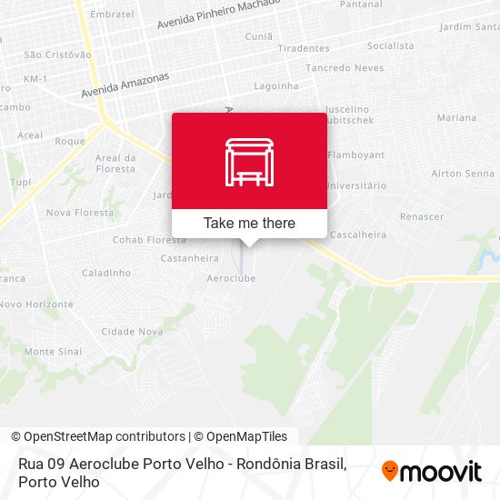 Mapa Rua 09 Aeroclube Porto Velho - Rondônia Brasil