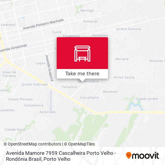 Mapa Avenida Mamore 7959 Cascalheira Porto Velho - Rondônia Brasil