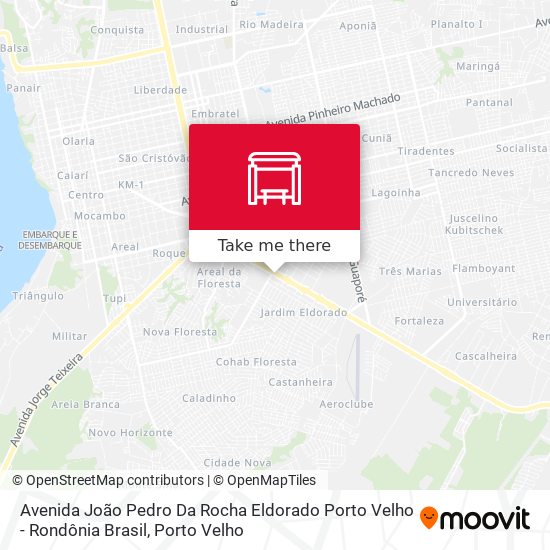 Mapa Avenida João Pedro Da Rocha Eldorado Porto Velho - Rondônia Brasil