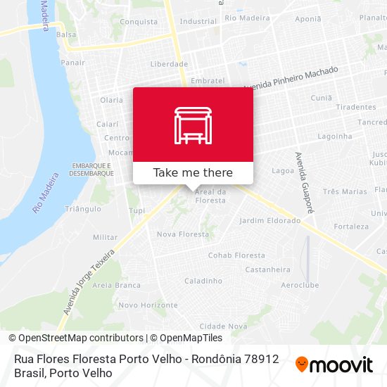 Mapa Rua Flores Floresta Porto Velho - Rondônia 78912 Brasil