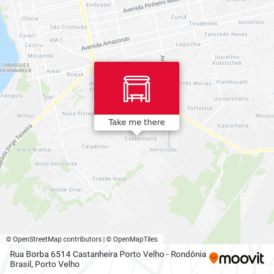 Mapa Rua Borba 6514 Castanheira Porto Velho - Rondônia Brasil