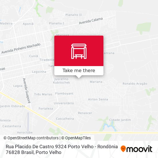 Mapa Rua Placido De Castro 9324 Porto Velho - Rondônia 76828 Brasil