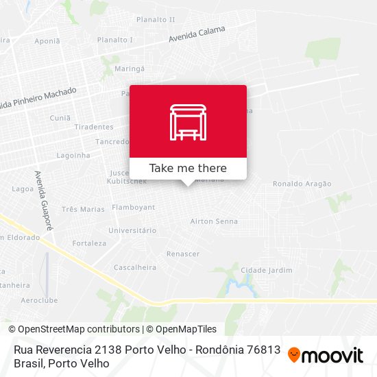 Mapa Rua Reverencia 2138 Porto Velho - Rondônia 76813 Brasil