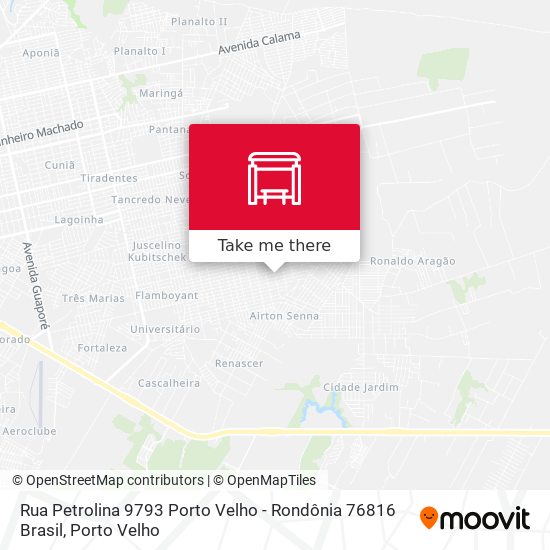 Mapa Rua Petrolina 9793 Porto Velho - Rondônia 76816 Brasil