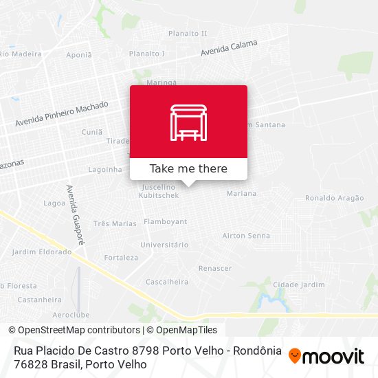 Mapa Rua Placido De Castro 8798 Porto Velho - Rondônia 76828 Brasil