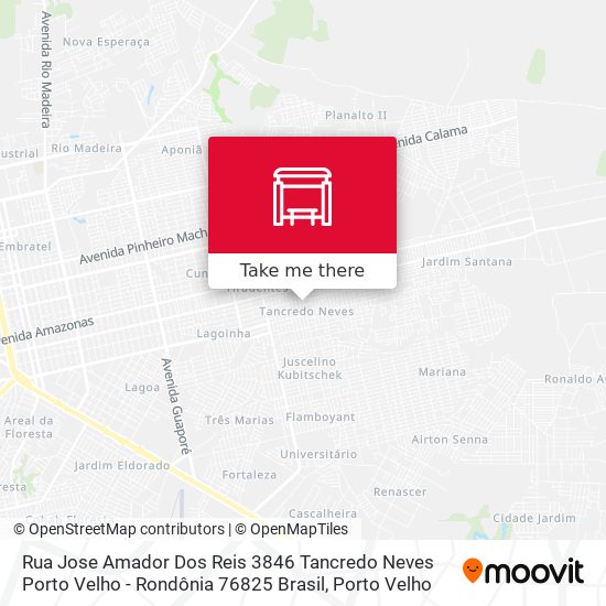 Mapa Rua Jose Amador Dos Reis 3846 Tancredo Neves Porto Velho - Rondônia 76825 Brasil