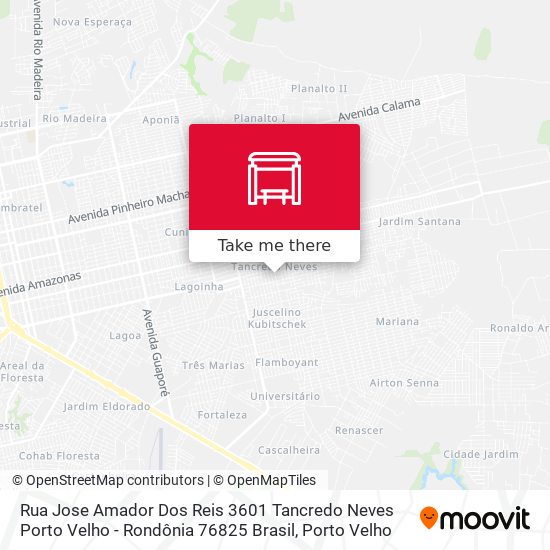 Mapa Rua Jose Amador Dos Reis 3601 Tancredo Neves Porto Velho - Rondônia 76825 Brasil