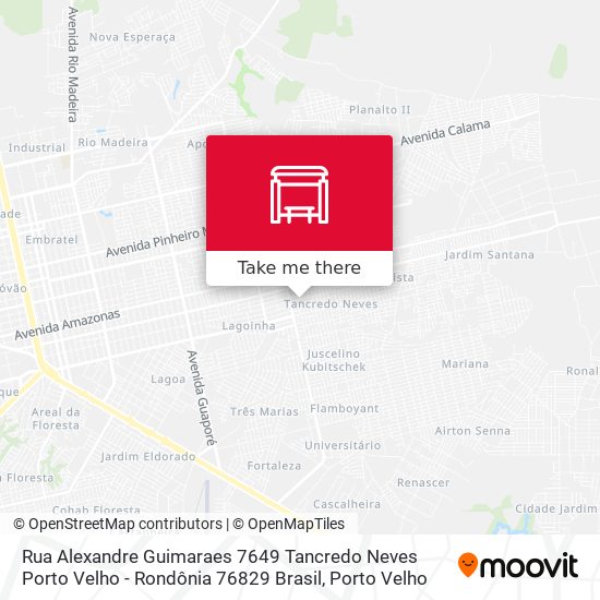 Mapa Rua Alexandre Guimaraes 7649 Tancredo Neves Porto Velho - Rondônia 76829 Brasil