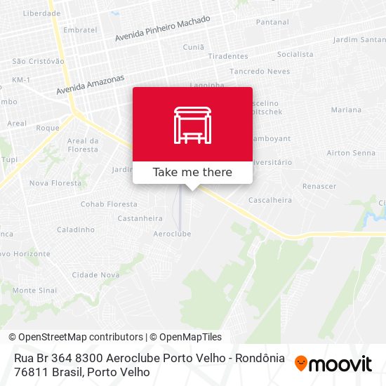 Mapa Rua Br 364 8300 Aeroclube Porto Velho - Rondônia 76811 Brasil