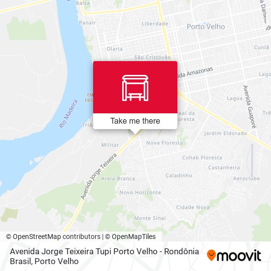 Mapa Avenida Jorge Teixeira Tupi Porto Velho - Rondônia Brasil