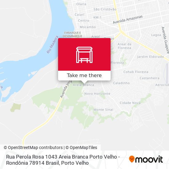 Rua Perola Rosa 1043 Areia Branca Porto Velho - Rondônia 78914 Brasil map