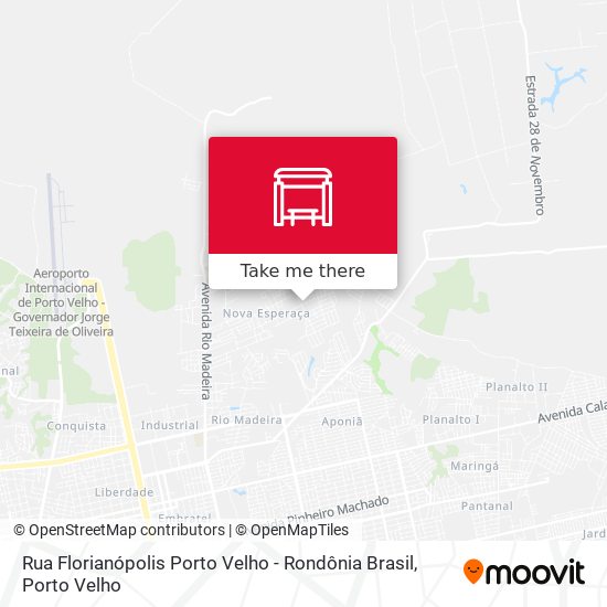 Rua Florianópolis Porto Velho - Rondônia Brasil map