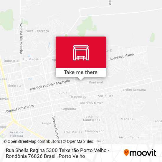 Mapa Rua Sheila Regina 5300 Teixeirão Porto Velho - Rondônia 76826 Brasil