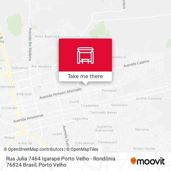 Mapa Rua Julia 7464 Igarapé Porto Velho - Rondônia 76824 Brasil