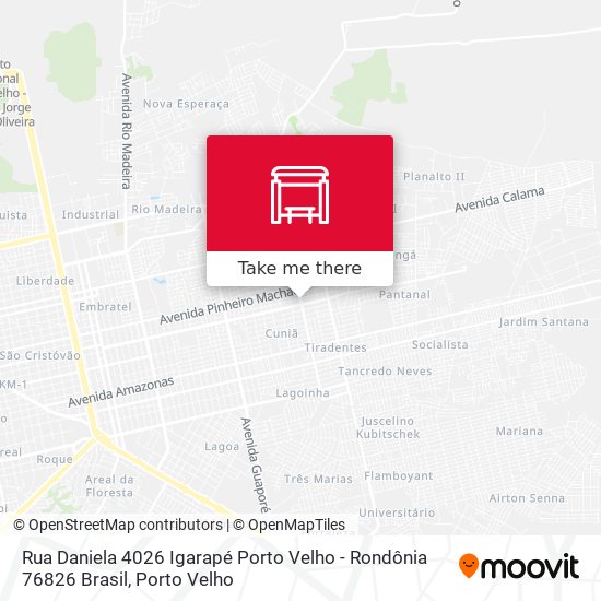 Mapa Rua Daniela 4026 Igarapé Porto Velho - Rondônia 76826 Brasil