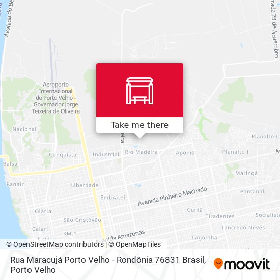 Mapa Rua Maracujá Porto Velho - Rondônia 76831 Brasil