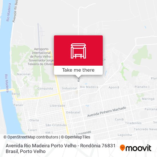 Mapa Avenida Rio Madeira Porto Velho - Rondônia 76831 Brasil