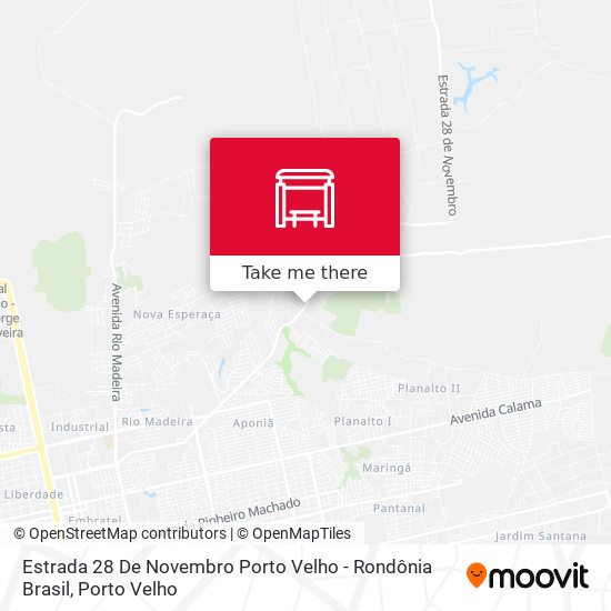 Mapa Estrada 28 De Novembro Porto Velho - Rondônia Brasil