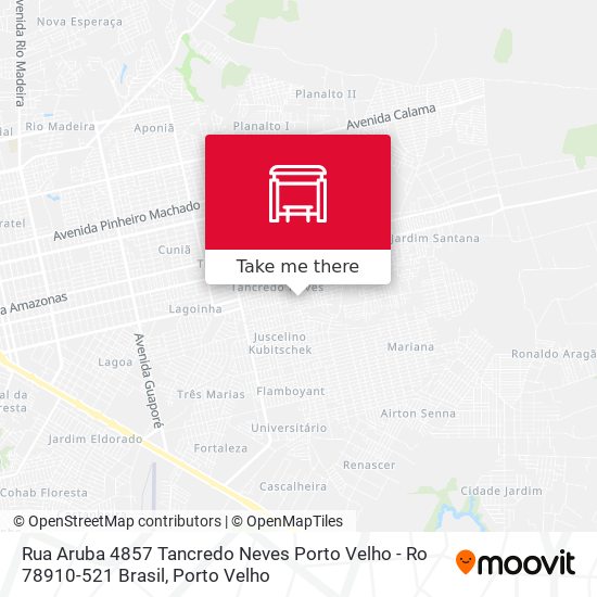 Mapa Rua Aruba 4857 Tancredo Neves Porto Velho - Ro 78910-521 Brasil