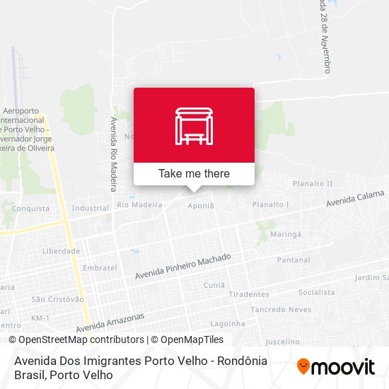 Avenida Dos Imigrantes Porto Velho - Rondônia Brasil map