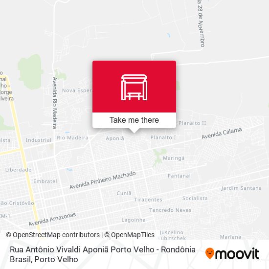 Mapa Rua Antônio Vivaldi Aponiã Porto Velho - Rondônia Brasil