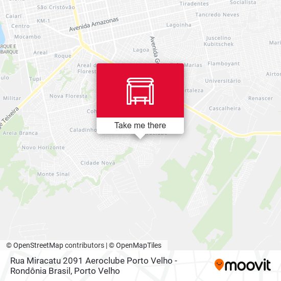 Rua Miracatu 2091 Aeroclube Porto Velho - Rondônia Brasil map