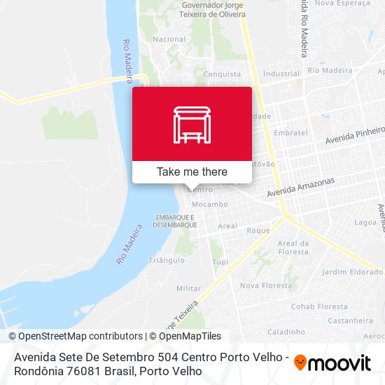 Mapa Avenida Sete De Setembro 504 Centro Porto Velho - Rondônia 76081 Brasil