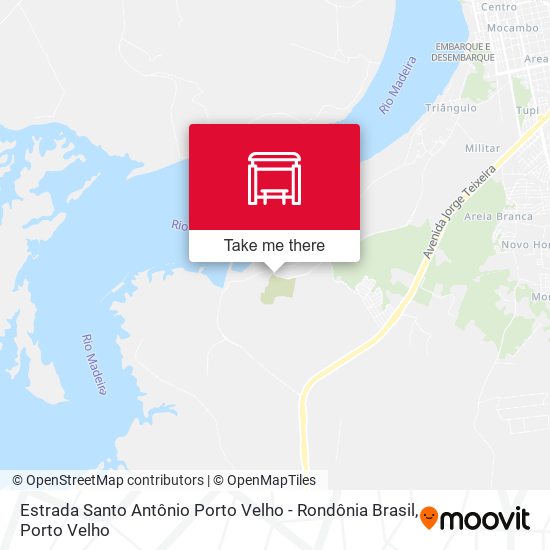 Estrada Santo Antônio Porto Velho - Rondônia Brasil map
