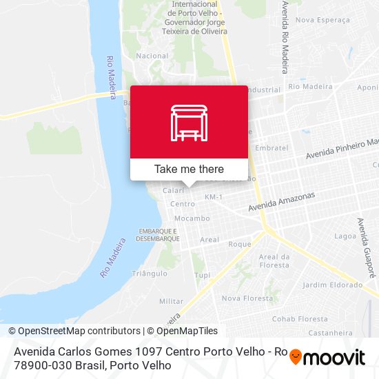 Mapa Avenida Carlos Gomes 1097 Centro Porto Velho - Ro 78900-030 Brasil