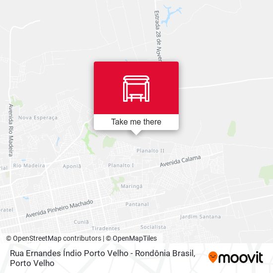 Mapa Rua Ernandes Índio Porto Velho - Rondônia Brasil