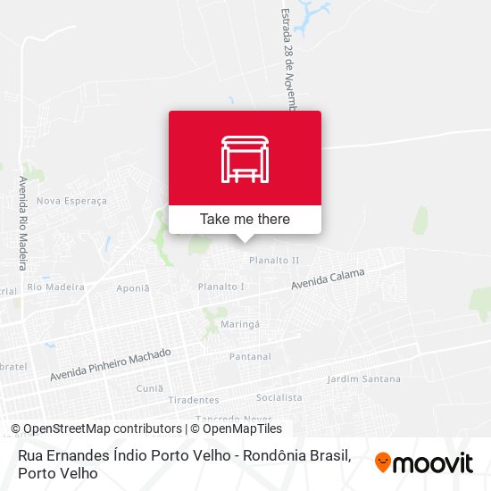 Mapa Rua Ernandes Índio Porto Velho - Rondônia Brasil