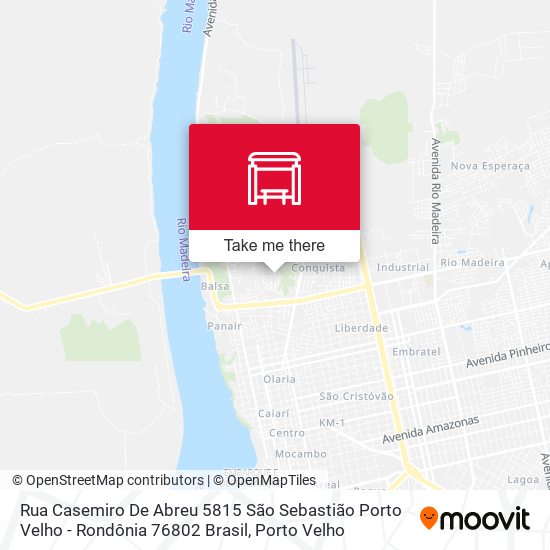 Rua Casemiro De Abreu 5815 São Sebastião Porto Velho - Rondônia 76802 Brasil map