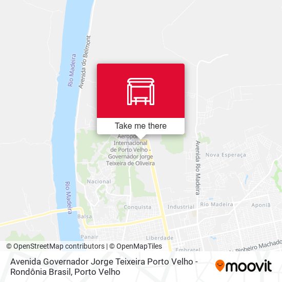 Mapa Avenida Governador Jorge Teixeira Porto Velho - Rondônia Brasil