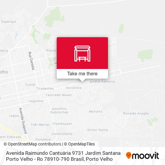 Mapa Avenida Raimundo Cantuária 9731 Jardim Santana Porto Velho - Ro 78910-790 Brasil